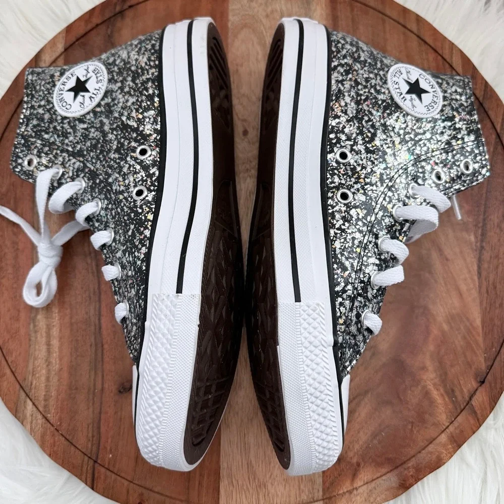 Converse Chuck Taylor All‎ Star High Top Glitter Sparkle Sneakers Youth Size 6